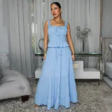 Solid Color Sleeveless Loose Two Piece Skirt Set CYA-902327