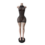Lace See Through Sleeveless Romper MEM-88700