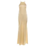Solid Color Irregular Backless Maxi Dress GYME-K6D02425A