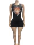Print Sleeveless Mini Dress GFCF-1482