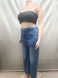 Fashion Washed Straight Jeans GAKF-60401
