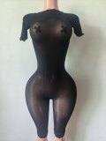 Pre Order: About 7 work days shipping Solid Color Romper YUEM-202642