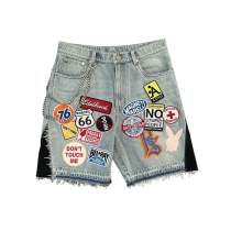 Embroidered Patchwork Denim Shorts GZLX-2024