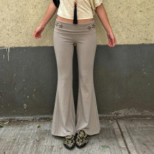Fashion Embroidered Flare Pants GPKJ-MR49576