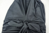 Solid Color Irregular Backless Maxi Dress GJYO-JD303131