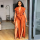 Plus Size Ruffles Wide Leg Split Jumpsuit NNWF-8179