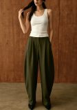 Solid Color Casual Wide Leg Pants BGN-369