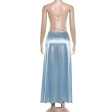 Sexy Solid Color Backless Maxi Dress XEF-K6D08687A
