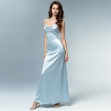 Sexy Solid Color Backless Maxi Dress XEF-K6D08687A