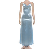 Sexy Solid Color Backless Maxi Dress XEF-K6D08687A