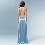 Sexy Solid Color Backless Maxi Dress XEF-K6D08687A