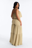 Solid Color Sling Two Piece Pant Set NY-3920