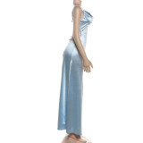 Sexy Solid Color Backless Maxi Dress XEF-K6D08687A