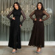 Lace See Through Long Sleeve Maxi Dress BY-7711