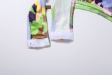 Contrast Color Print Seventh Jumpsuit XEF-K6S08536A