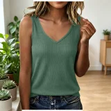 V Neck Knits Sleeveless Tank Top GYZY-9033