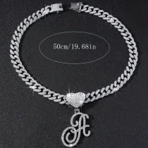 26 Letter Pendant Punk Cuban Chain Necklace YWSG-2025