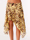 Leopard Print Irregular Skirt(With Lined) SHD-8111