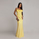 Backless Sling Flowers Evening Dress CYA-902255