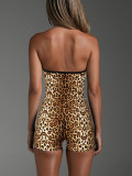 Contrast Color Backless Romper GXYF-H0501
