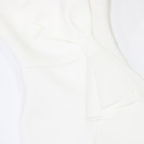 One Shoulder Solid Color Fashtail Dress CYA-902400