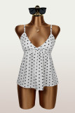 Polka Dots Print V Neck Top GXIY-K26L2431