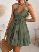 Backless Halterneck Mini Dress YWXS-K25L1775