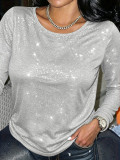 Sequin Long Sleeve T Shirt SH-391588