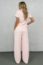 Solid Color Lapel Two Piece Pants Set SSNF-211523