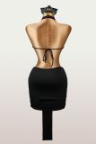 Solid Color Patchwork Hollow Out Mini Dress GXIY-K26L2179
