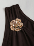 Pleats Double-Layer Ruffles Mini Dress GXIY-K25L1778