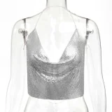 Metal Sequins Halterneck Tank Top GZYY-6008