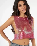 Sleeveless Sequin T Shirt GZYY-J24338
