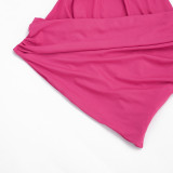 Sleeveless Ruched Backless Two Piece Skirt Set GSZM-C26ST161
