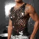 Men's Sequined Sexy Hollow Out Tank Top GZYY-W25109