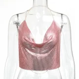 Metal Sequins Halterneck Tank Top GZYY-6008