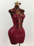 Solid Color Hollow Out Bodycon Dress GXIY-K26L2572