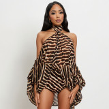 Print Off Shoulder Top Shorts 2 Piece Set GSZM-C26ST187