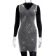 Sexy Mesh Sparkle Diamond Fishnet Mini Dress GZYY-1002