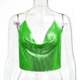 Metal Sequins Halterneck Tank Top GZYY-6008