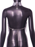 Hand-sewn Gemstone Halterneck Top GZYY-21330