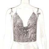 Metal Sequins Halterneck Tank Top GZYY-6008
