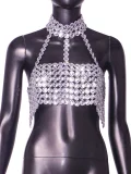 Hand-sewn Gemstone Halterneck Top GZYY-21330