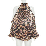 Print Off Shoulder Top Shorts 2 Piece Set GSZM-C26ST187