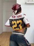 Leopard Print V Neck T Shirt YWXS-K26L2115