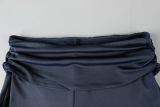 Solid Color Backless Vest Seventh Pant Suit YWXS-K26L2057