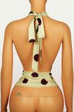 Polka Dots Print Sleeveless Tops YWXS-K26L2376