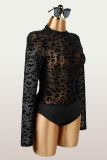 Leopard Print See Through Bodysuit YWXS-K25L1768