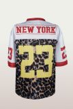 Leopard Print V Neck T Shirt YWXS-K26L2115