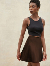 Solid Color Tie Up Skirt YWXS-K25L1883